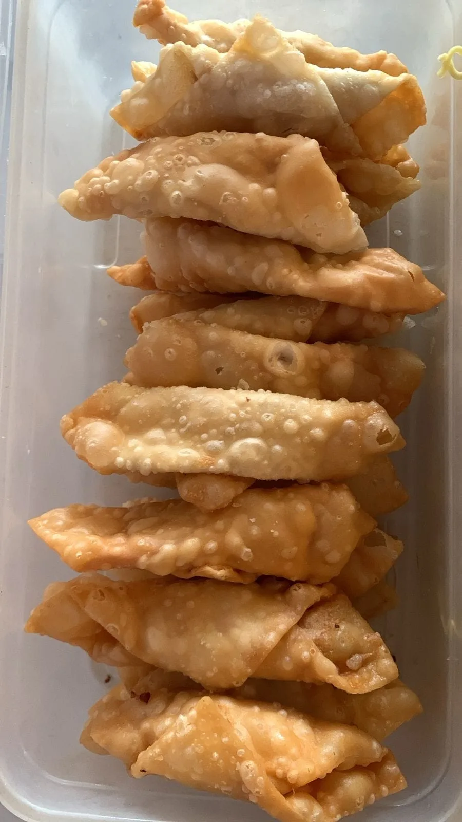 Tumpukan pangsit goreng